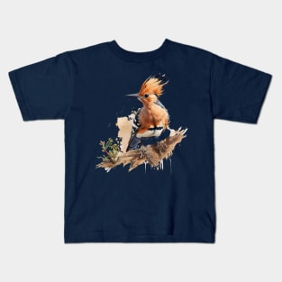 Hoopoe Bird On A tree 2.0 Kids T-Shirt